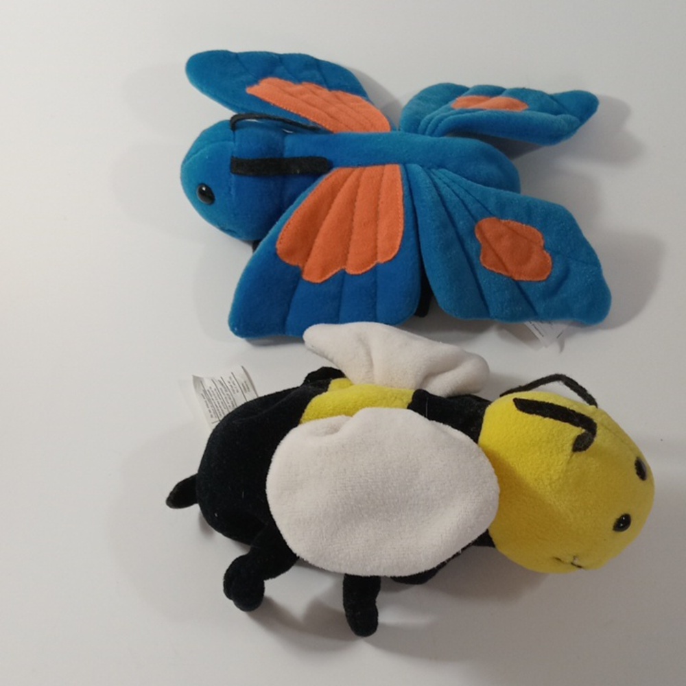Butterfly & Bubblebee Plush Creations Toy Stuffed Doll Learning Educational